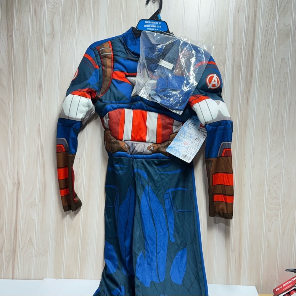 Marvel Captain America Kids Costume - Red, Blue, White
